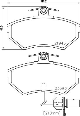 DON PCP1190 - Brake Pad Set, disc brake car-mod.net