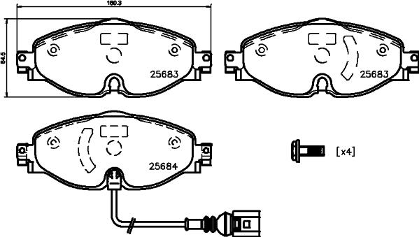 DON PCP1107 - Brake Pad Set, disc brake car-mod.net