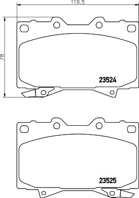 DON PCP1382 - Brake Pad Set, disc brake car-mod.net