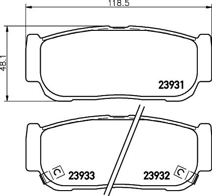 DON PCP1331 - Brake Pad Set, disc brake car-mod.net