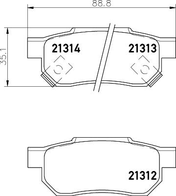 DON PCP1337 - Brake Pad Set, disc brake car-mod.net