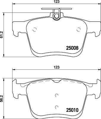 DON PCP1200 - Brake Pad Set, disc brake car-mod.net