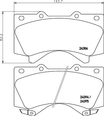 DON PCP1210 - Brake Pad Set, disc brake car-mod.net