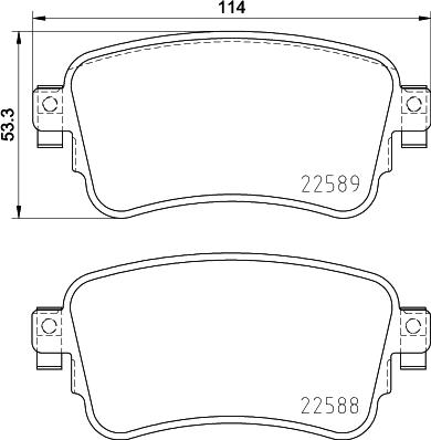 DON PCP1753 - Brake Pad Set, disc brake car-mod.net