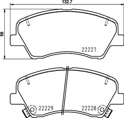 DON PCP1722 - Brake Pad Set, disc brake car-mod.net