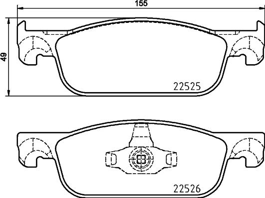 DON PCP2082 - Brake Pad Set, disc brake car-mod.net