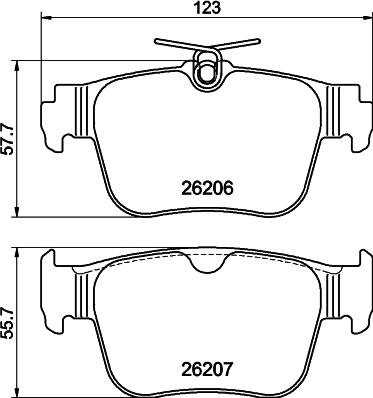 DON PCP2035 - Brake Pad Set, disc brake car-mod.net