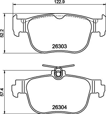 DON PCP2036 - Brake Pad Set, disc brake car-mod.net