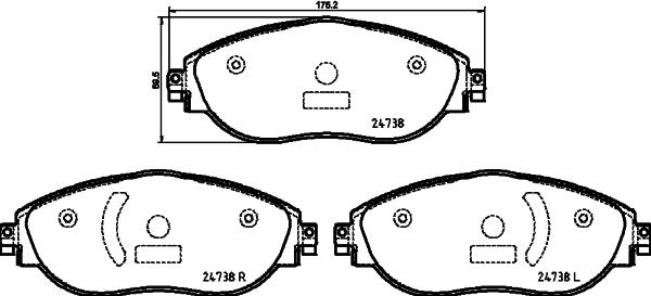 DON PCP2109 - Brake Pad Set, disc brake car-mod.net
