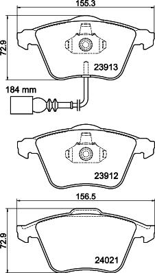DON PCP2111 - Brake Pad Set, disc brake car-mod.net