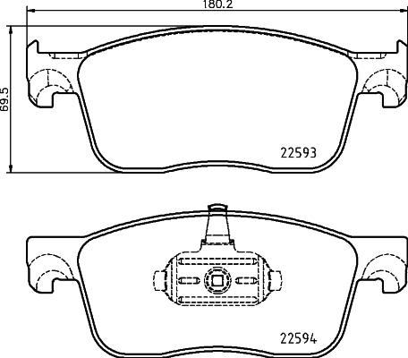 DON PCP2136 - Brake Pad Set, disc brake car-mod.net