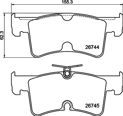 DON PCP2260 - Brake Pad Set, disc brake car-mod.net