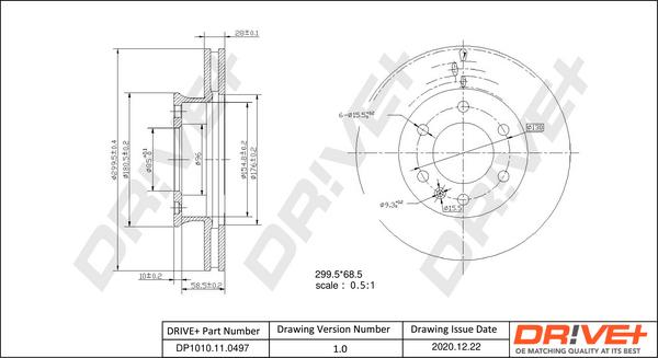 Dr!ve+ DP1010.11.0497 - Brake Disc car-mod.net