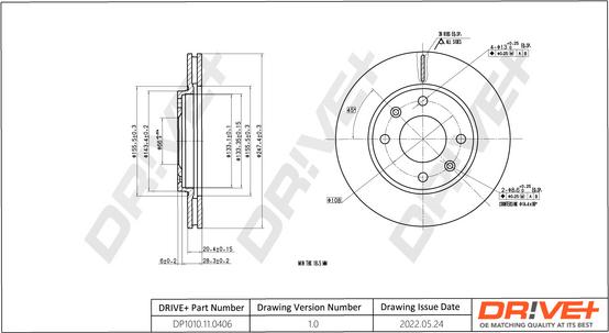 Dr!ve+ DP1010.11.0406 - Brake Disc car-mod.net