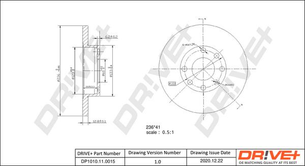 Dr!ve+ DP1010.11.0015 - Brake Disc car-mod.net