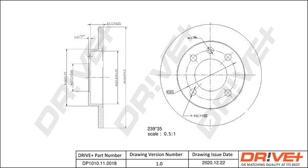 Dr!ve+ DP1010.11.0018 - Brake Disc car-mod.net