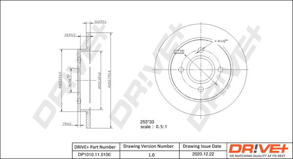 Dr!ve+ DP1010.11.0100 - Brake Disc car-mod.net
