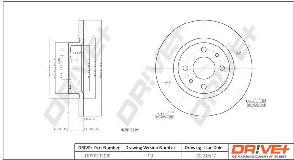 Dr!ve+ DP1010.11.0101 - Brake Disc car-mod.net