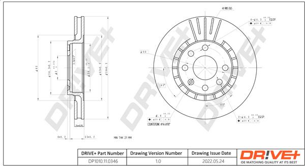 Dr!ve+ DP1010.11.0346 - Brake Disc car-mod.net