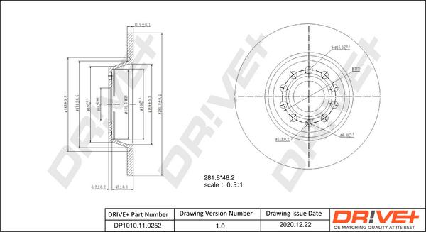 Dr!ve+ DP1010.11.0252 - Brake Disc car-mod.net