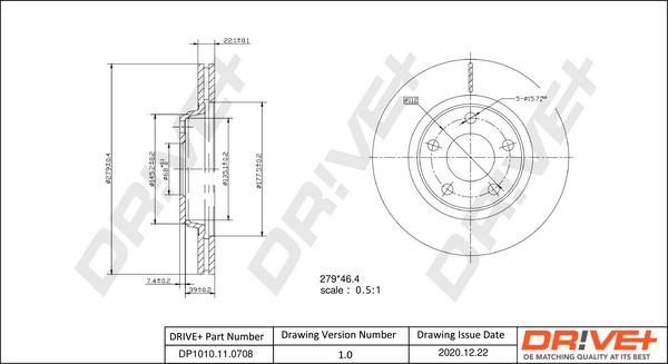 Dr!ve+ DP1010.11.0708 - Brake Disc car-mod.net