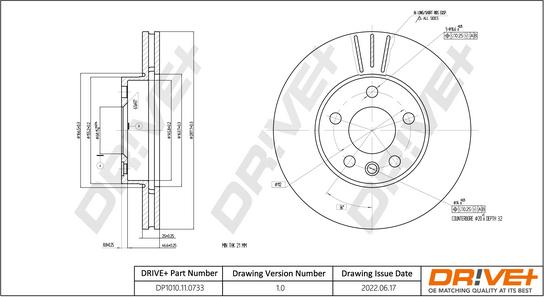 Dr!ve+ DP1010.11.0733 - Brake Disc car-mod.net