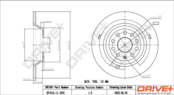 Dr!ve+ DP1010.11.1633 - Brake Disc car-mod.net