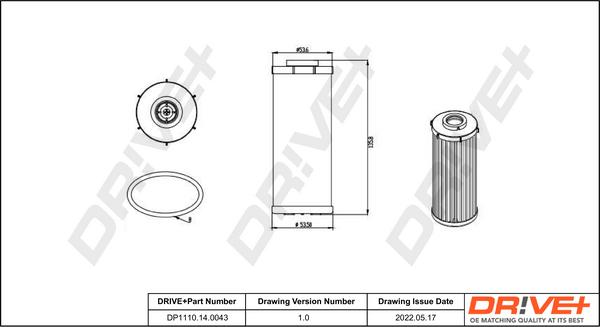 Dr!ve+ DP1110.14.0043 - Hydraulic Filter, automatic transmission car-mod.net
