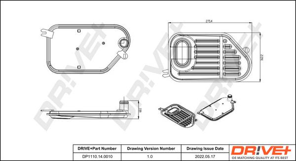 Dr!ve+ DP1110.14.0010 - Hydraulic Filter, automatic transmission car-mod.net