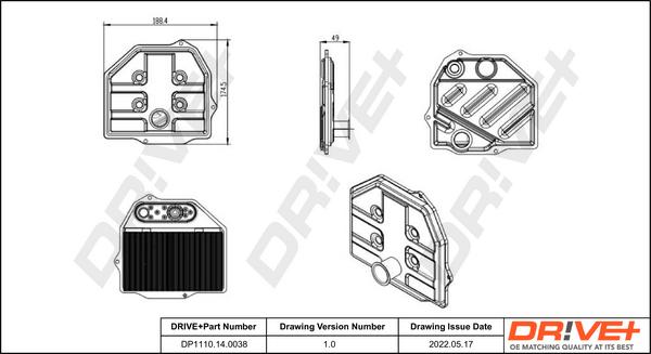 Dr!ve+ DP1110.14.0038 - Hydraulic Filter, automatic transmission car-mod.net