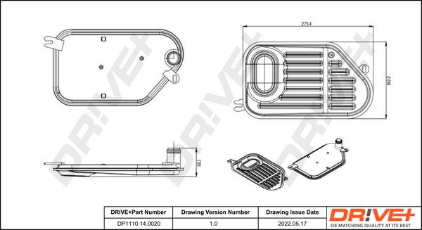 Dr!ve+ DP1110.14.0020 - Hydraulic Filter, automatic transmission car-mod.net