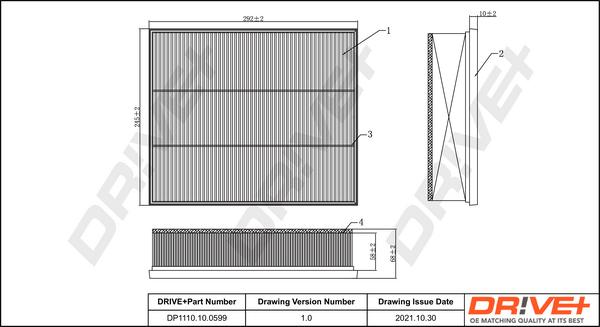 Dr!ve+ DP1110.10.0599 - Engine Air Filter car-mod.net