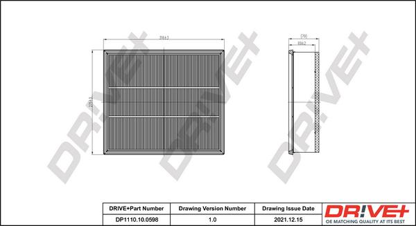 Dr!ve+ DP1110.10.0598 - Engine Air Filter car-mod.net