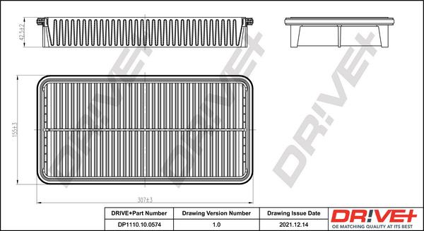 Dr!ve+ DP1110.10.0574 - Engine Air Filter car-mod.net