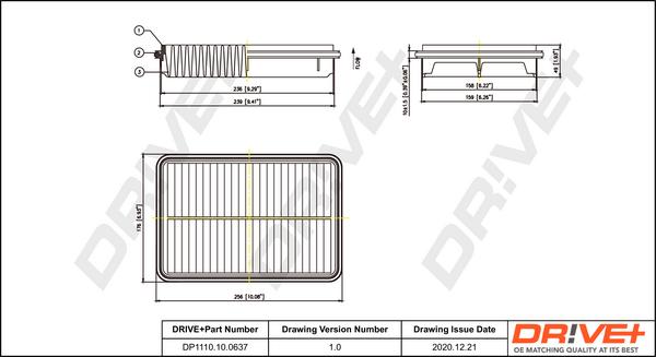 Dr!ve+ DP1110.10.0637 - Engine Air Filter car-mod.net