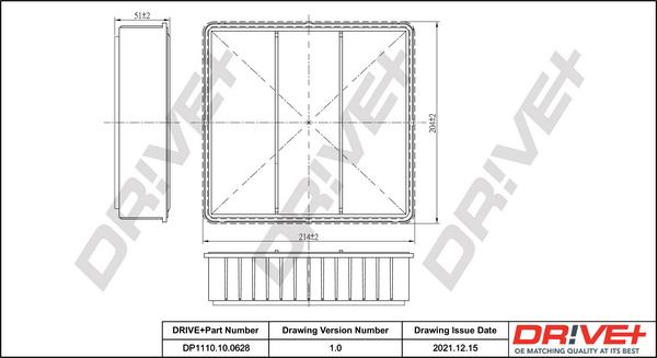 Dr!ve+ DP1110.10.0628 - Engine Air Filter car-mod.net