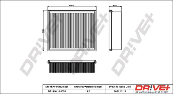 Dr!ve+ DP1110.10.0076 - Engine Air Filter car-mod.net