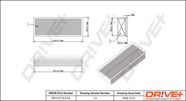 Dr!ve+ DP1110.10.0114 - Engine Air Filter car-mod.net