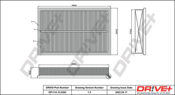 Dr!ve+ DP1110.10.0302 - Engine Air Filter car-mod.net