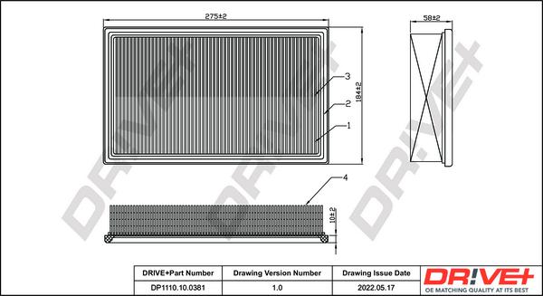 Dr!ve+ DP1110.10.0381 - Engine Air Filter car-mod.net