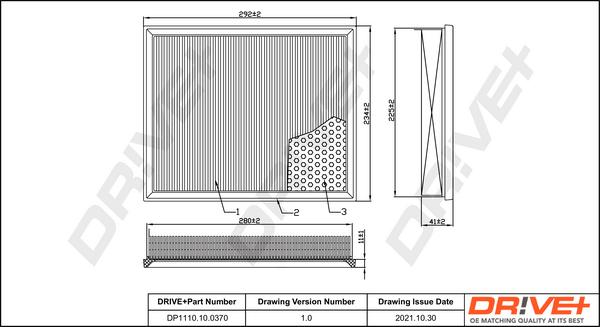 Dr!ve+ DP1110.10.0370 - Engine Air Filter car-mod.net