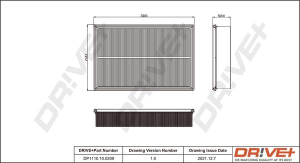 Dr!ve+ DP1110.10.0209 - Engine Air Filter car-mod.net
