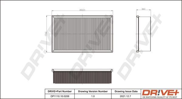 Dr!ve+ DP1110.10.0208 - Engine Air Filter car-mod.net