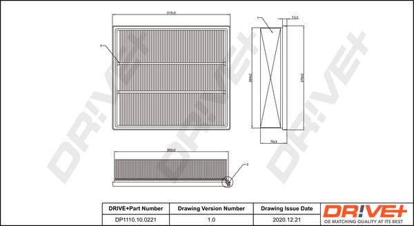Dr!ve+ DP1110.10.0221 - Engine Air Filter car-mod.net
