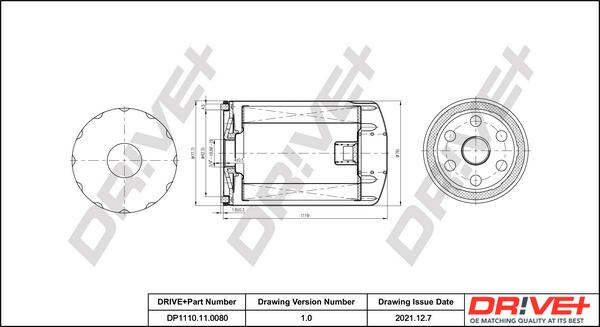 Dr!ve+ DP1110.11.0080 - Oil Filter car-mod.net