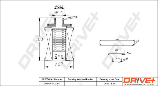 Dr!ve+ DP1110.11.0088 - Oil Filter car-mod.net