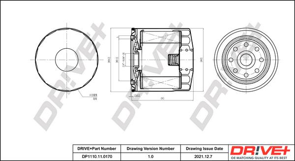 Dr!ve+ DP1110.11.0170 - Oil Filter car-mod.net