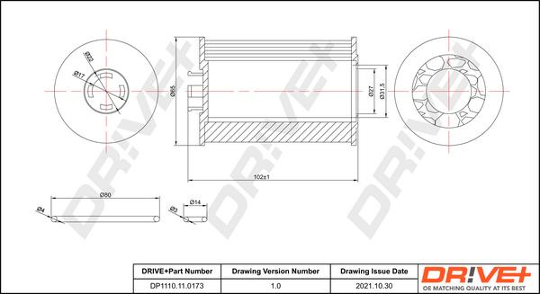 Dr!ve+ DP1110.11.0173 - Oil Filter car-mod.net