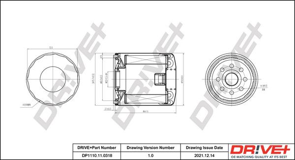 Dr!ve+ DP1110.11.0318 - Oil Filter car-mod.net