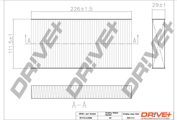 Dr!ve+ DP1110.12.0090 - Filter, interior air car-mod.net